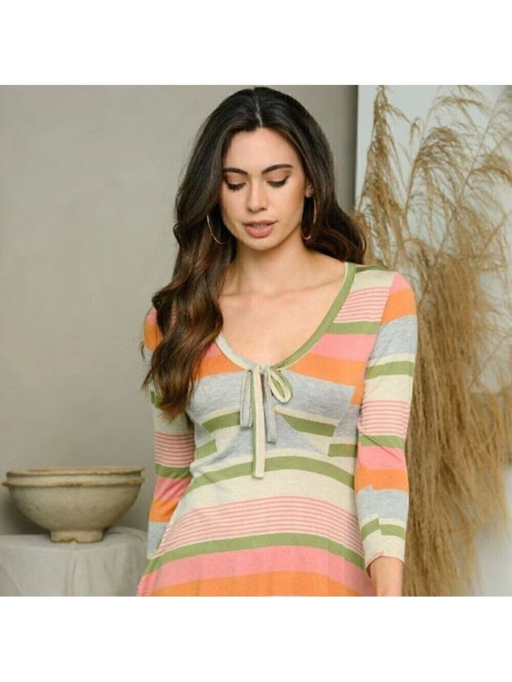 Women's Long sleeve Color Block Top